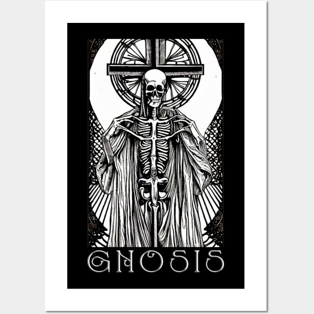 Gnosis - Gnostic Skeletal Christ Meditation Wall Art by AltrusianGrace